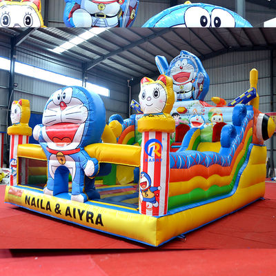 Logotipo personalizado Impreso Gran Castillo Inflable Combo Deslizador para Niños Fiesta
