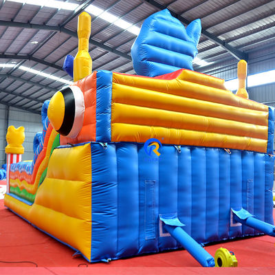 Logotipo personalizado Impreso Gran Castillo Inflable Combo Deslizador para Niños Fiesta