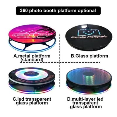 48h Rápido envío DHL 360 Video Photobooth con espejo mágico LED y caja para iPad 115cm