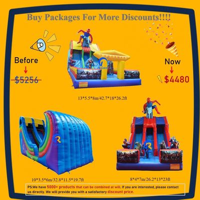 Gran tobogán seco inflable Entretenimiento en interiores y exteriores Pasajeros permitidos 5-10