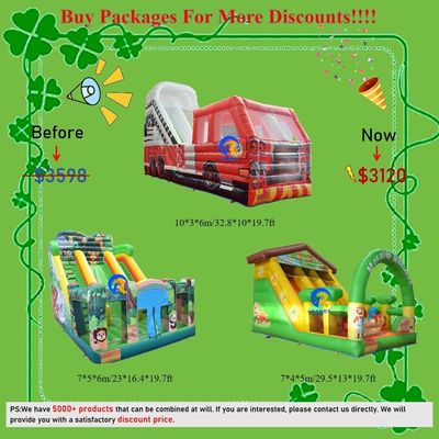 Deslizador de agua inflable personalizable con piscina Impresión digital de lona de PVC de 0.55 mm