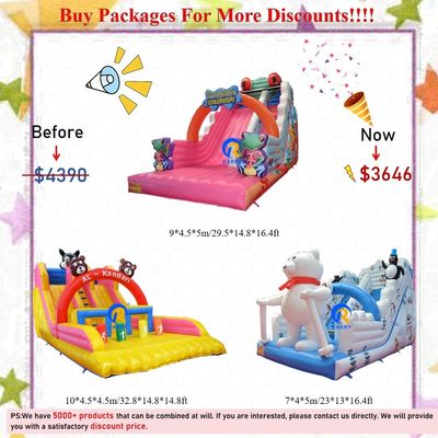 Slides inflables Combo Casa de rebote para niños Entretenimiento al aire libre alquiler de fiestas