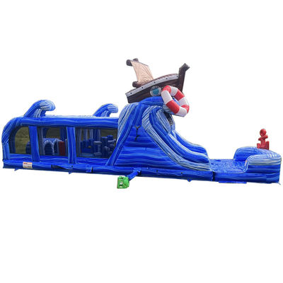 Logotipo personalizado Acceptable Barco pequeño Curso de obstáculos inflable Castillo de salto para la diversión