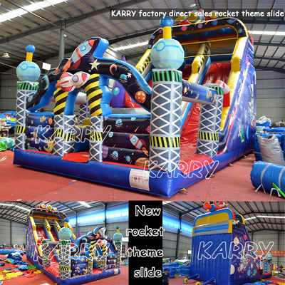 Casas de cohetes inflables de PVC para fiestas comerciales Alquiler y juegos inflables Moonwalk