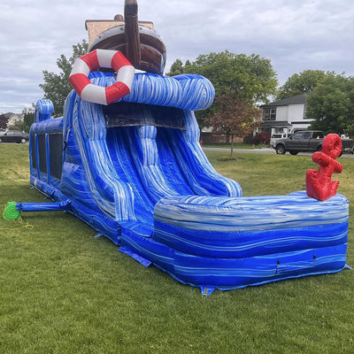 Logotipo personalizado Acceptable Barco pequeño Curso de obstáculos inflable Castillo de salto para la diversión