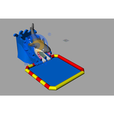 Parque acuático inflable de diseño personalizado con piscina grande y tobogán acuático