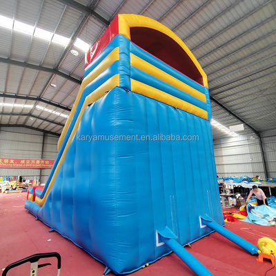 Juegos inflables para niños Alquiler de fiestas comerciales PVC doble carril tobogán de agua inflables