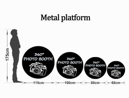 Lleve su boda o fiesta al siguiente nivel con 68cm/80cm/100cm/115cm 360 Photo Booth