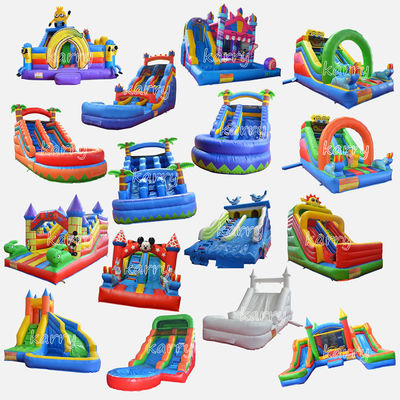 Logotipo de bordado en 3D Parque de diversiones comercial del patio trasero toboganes secos con colección de piscina