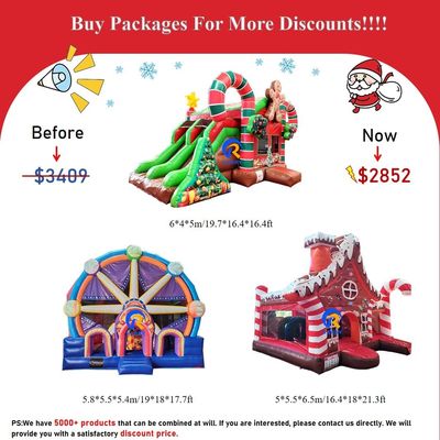 Temática congelada castillo inflable con diapositiva tamaño personalizado y rango de edad 14 años hasta