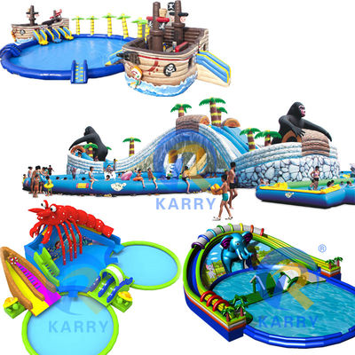 Deslizamiento de agua inflable y piscina para niños y adultos con diseño respetuoso con el medio ambiente
