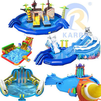 Deslizamiento de agua inflable y piscina para niños y adultos con diseño respetuoso con el medio ambiente