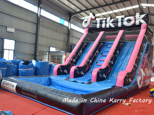 PVC 26FT Bloqueador inflable Jardín de juegos Casa de salto tobogán de agua Niños Castillos de salto