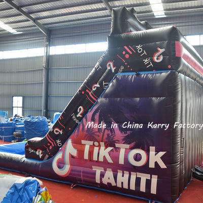 PVC 26FT Bloqueador inflable Jardín de juegos Casa de salto tobogán de agua Niños Castillos de salto