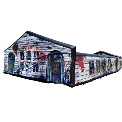 Laberinto de zombies inflables de PVC para adultos y niños con logotipo personalizable impreso