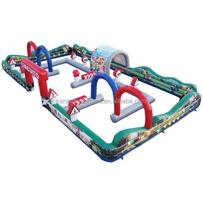 Favorito de los niños comercial personalizado Gran pista de go-kart inflable para juegos deportivos de los niños