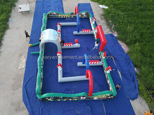 Favorito de los niños comercial personalizado Gran pista de go-kart inflable para juegos deportivos de los niños
