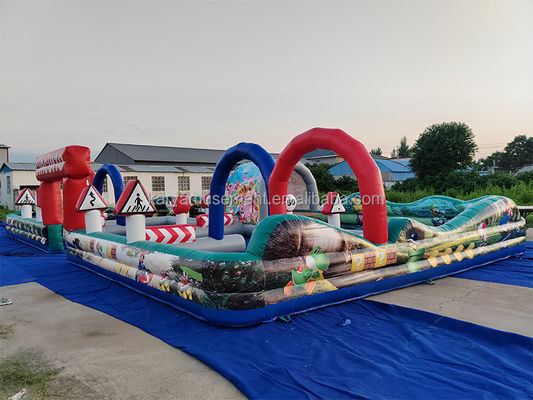 Favorito de los niños comercial personalizado Gran pista de go-kart inflable para juegos deportivos de los niños