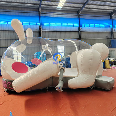 CE/EN71/EN14960 Carpa de burbujas inflables certificada para niños pequeños Casa de salto al aire libre blanca