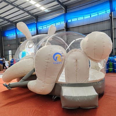 CE/EN71/EN14960 Carpa de burbujas inflables certificada para niños pequeños Casa de salto al aire libre blanca