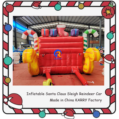 Unisex castillo de salto portátil Navidad trineo hinchable para alquiler de fiestas de niños