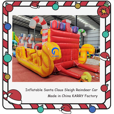 Unisex castillo de salto portátil Navidad trineo hinchable para alquiler de fiestas de niños