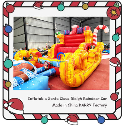 Unisex castillo de salto portátil Navidad trineo hinchable para alquiler de fiestas de niños