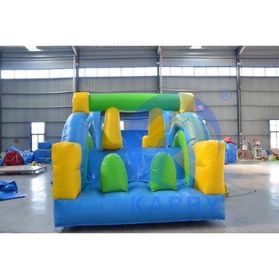 Curso de obstáculos inflables de tamaño personalizado y juegos deportivos para niños en el patio trasero al aire libre