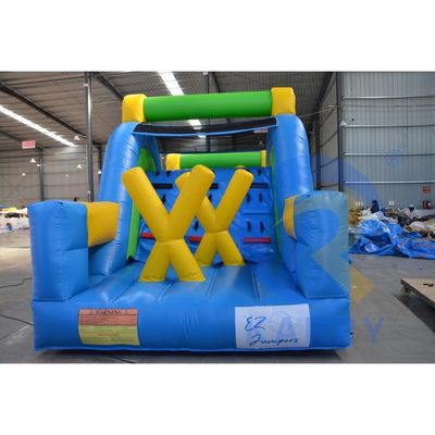 Curso de obstáculos inflables de tamaño personalizado y juegos deportivos para niños en el patio trasero al aire libre
