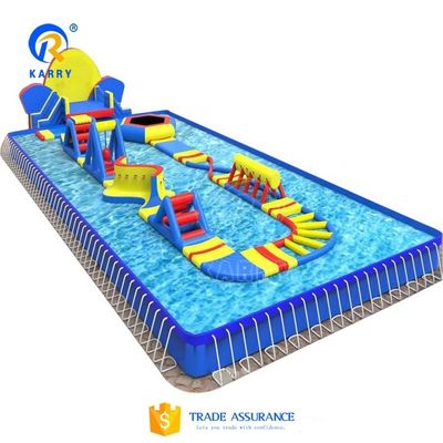 Logotipo personalizado Equipo de parque acuático parque acuático flotante inflable con certificado CE