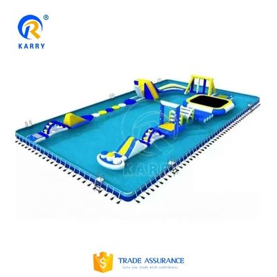 Logotipo personalizado Equipo de parque acuático parque acuático flotante inflable con certificado CE