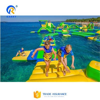 Logotipo personalizado Equipo de parque acuático parque acuático flotante inflable con certificado CE