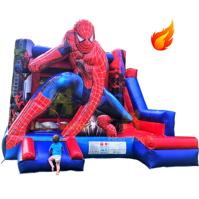 Unisex Kids Castle Play House con diapositiva Spiderman Commercial Inflable Castillo Rebobina