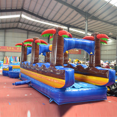 Palmeras tropicales azules inflables tobogán de agua de mármol perfecto para alquiler comercial