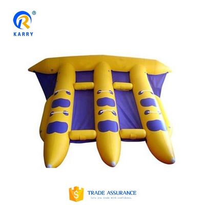 Tubos de peces voladores inflables de lonas de PVC remolcables para 5-10 pasajeros en el agua