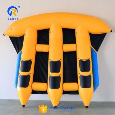 Tubos de peces voladores inflables de lonas de PVC remolcables para 5-10 pasajeros en el agua
