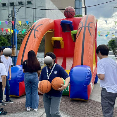 Blower incluido Interactivo Inflable Baloncesto/Fútbol Juego de Tiro Fiesta Deportiva