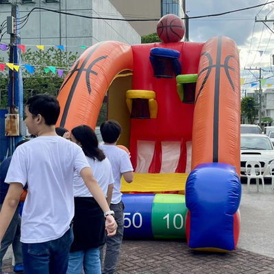 Blower incluido Interactivo Inflable Baloncesto/Fútbol Juego de Tiro Fiesta Deportiva