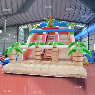 Logotipo personalizado Gran tobogán de agua inflable para adultos en actividades grupales al aire libre