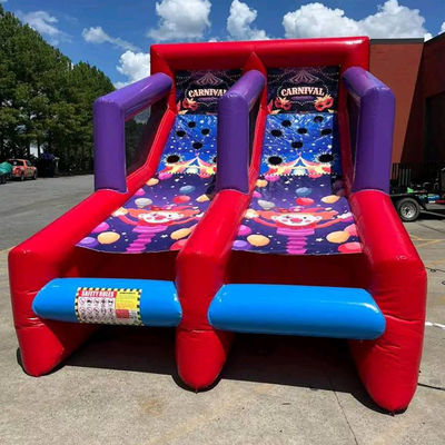 Juego de tiro con pelota inflable para fiestas Alquiler de 2 jugadores Juegos interactivos de carnaval