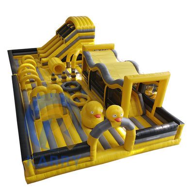 Unisex Kids Outdoor Inflatable Castle Slide Combo y Entretenimiento de campo de obstáculos