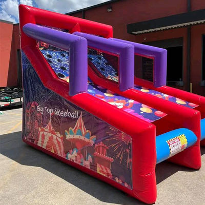 Juego de tiro con pelota inflable para fiestas Alquiler de 2 jugadores Juegos interactivos de carnaval