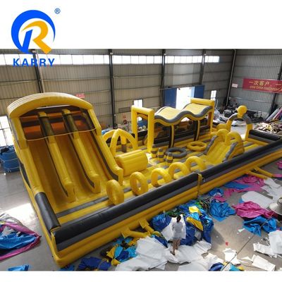 Unisex Kids Outdoor Inflatable Castle Slide Combo y Entretenimiento de campo de obstáculos