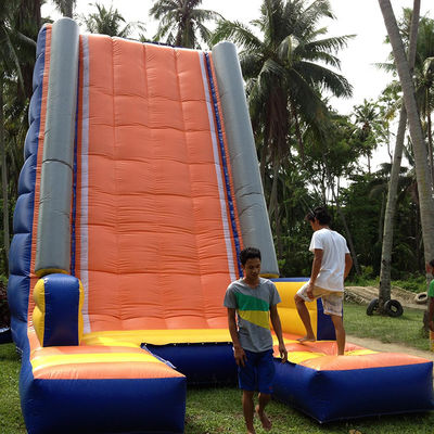 Logotipo personalizado Aceptado Pared pegajosa inflable y pared de escalada para juegos para adultos al aire libre