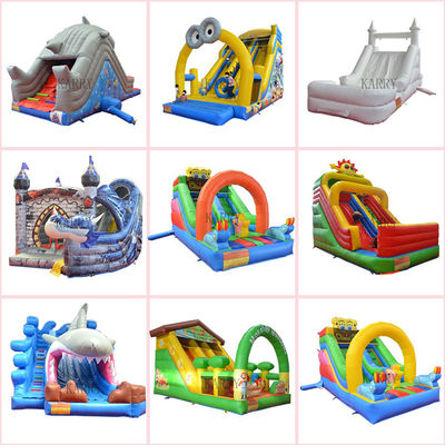 Logotipo personalizado Parque acuático de PVC juego inflable tobogán N tobogán para niños grandes diversión sin fin