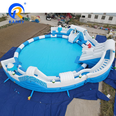 Piscina de gran tamaño Inflable Combo Piscina redonda Parque acuático para niños Entretenimiento