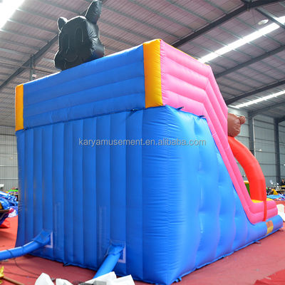 32 pies 3 osos salpicador Casa de trampolín con doble carril toboganes inflables y duradero