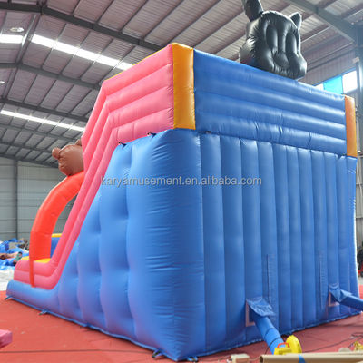 32 pies 3 osos salpicador Casa de trampolín con doble carril toboganes inflables y duradero