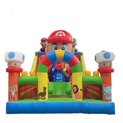 Gran Super Mario Inflatable Slide Curso de obstáculos para niños y adultos Juegos incluidos