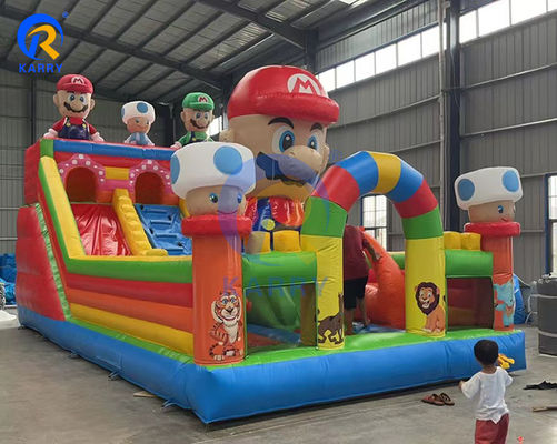 Gran Super Mario Inflatable Slide Curso de obstáculos para niños y adultos Juegos incluidos